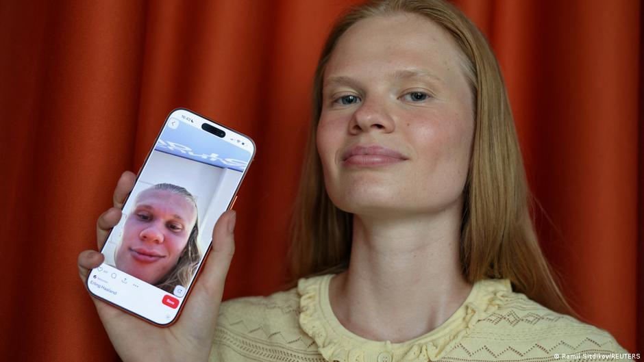 Furor en las redes por la "doble" de Erling Haaland: una modelo rusa sorprende con su parecido idéntico al goleador