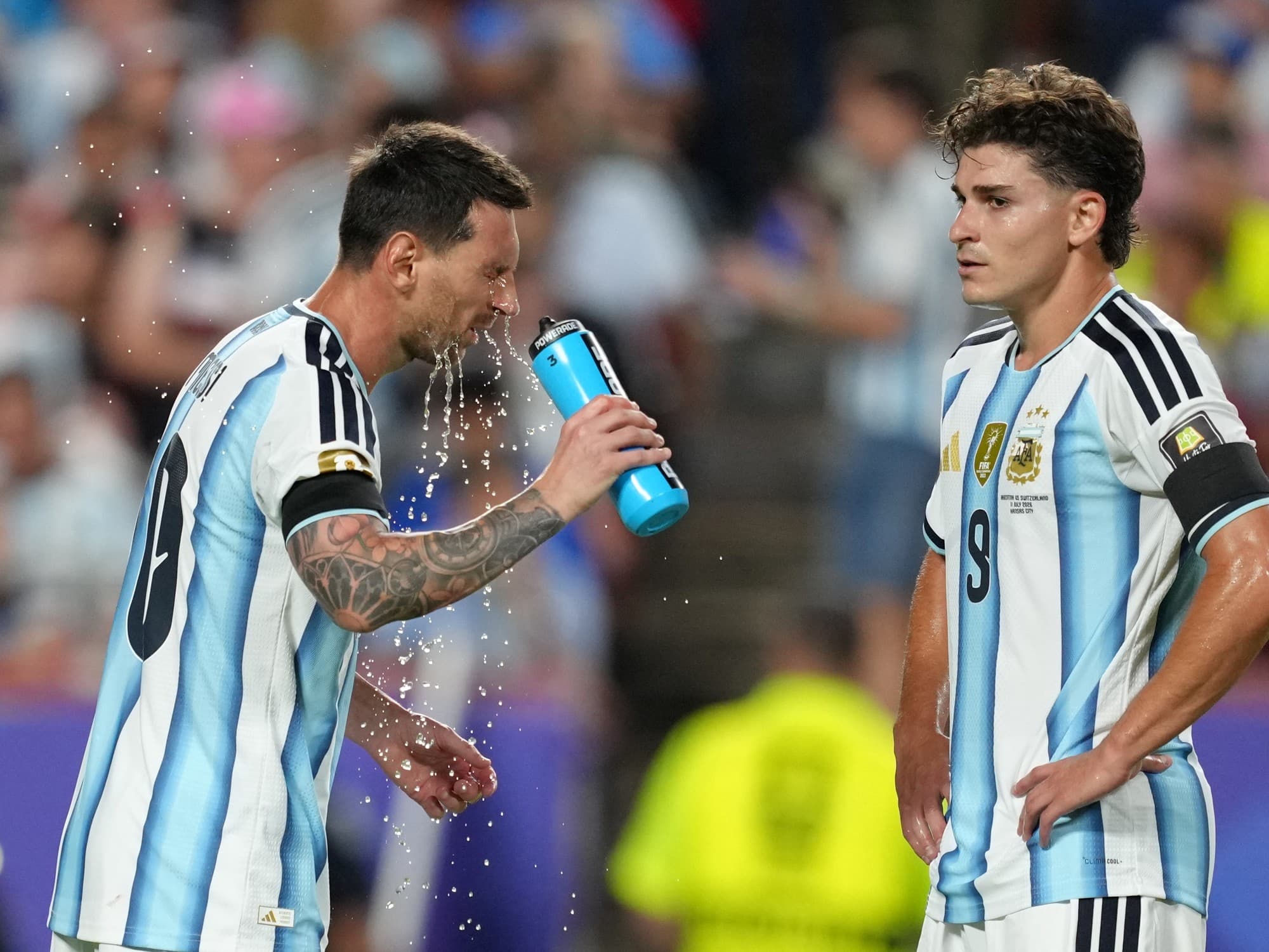 Joan Laporta en Estados Unidos: guiños a Julián Álvarez y elogios para Lionel Messi