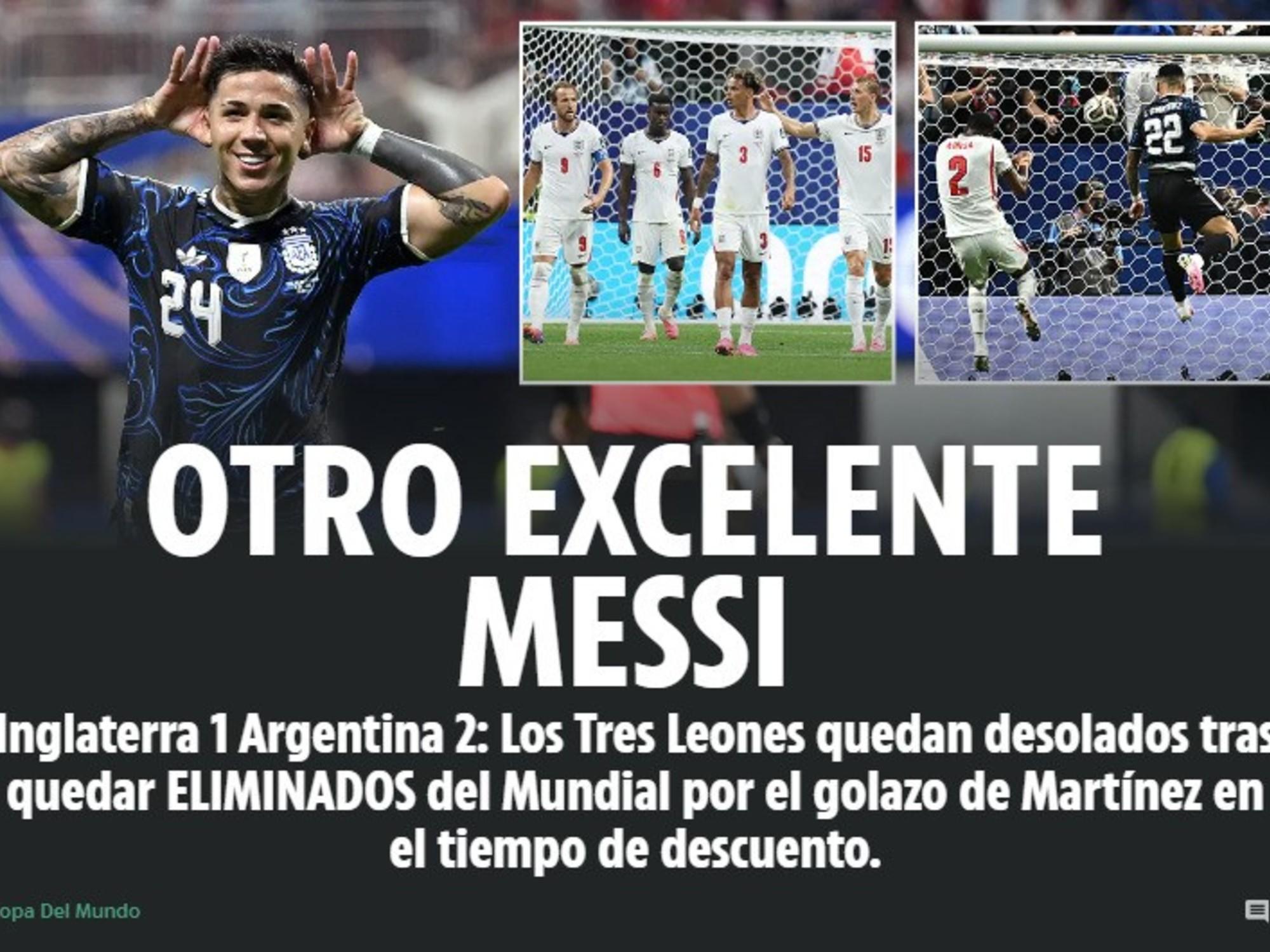 Mundial 2026: la reacción de la prensa inglesa tras el pase de Argentina a la final