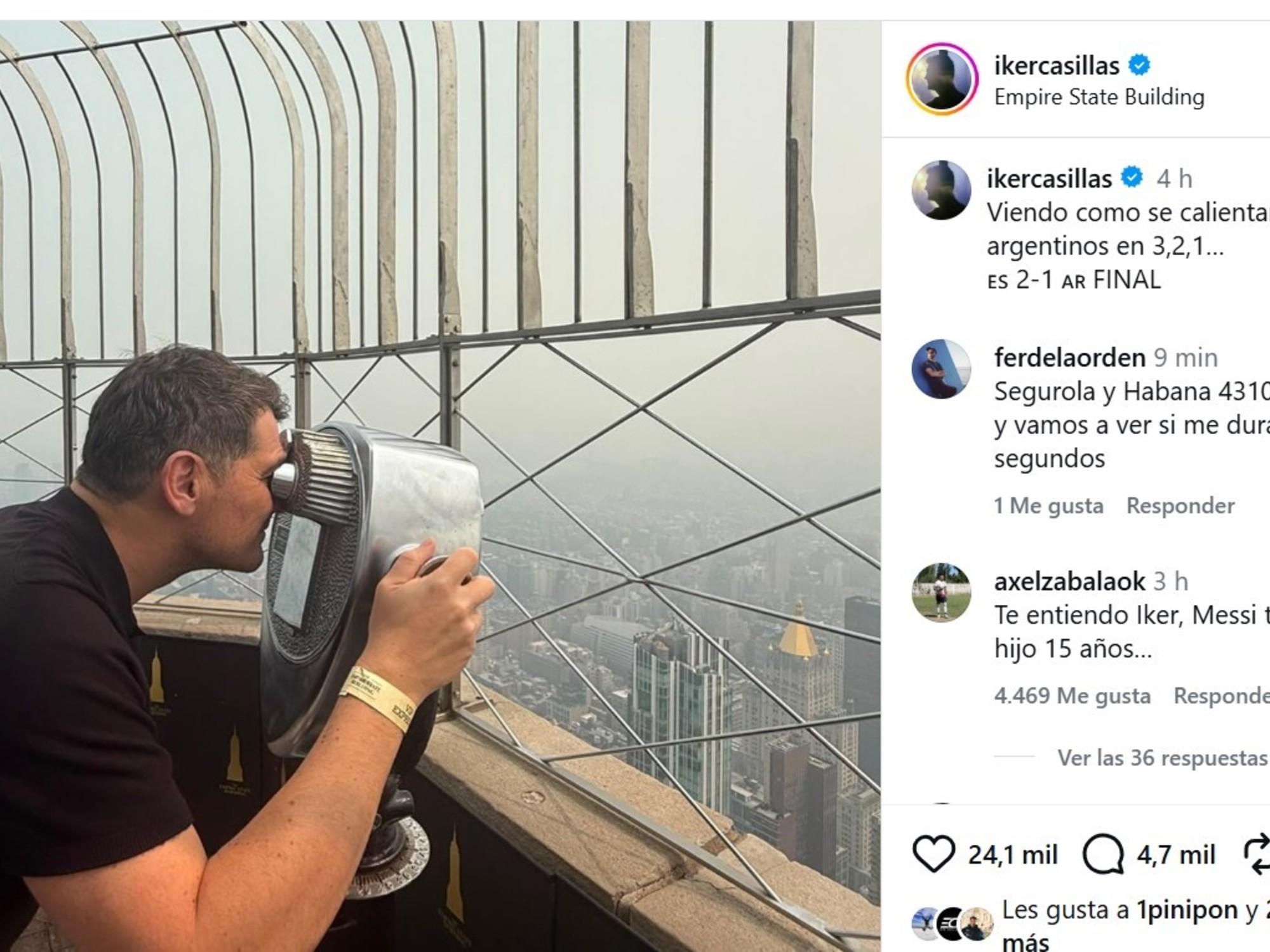 Iker Casillas volvió a agitar las redes con un mensaje para la Selección Argentina