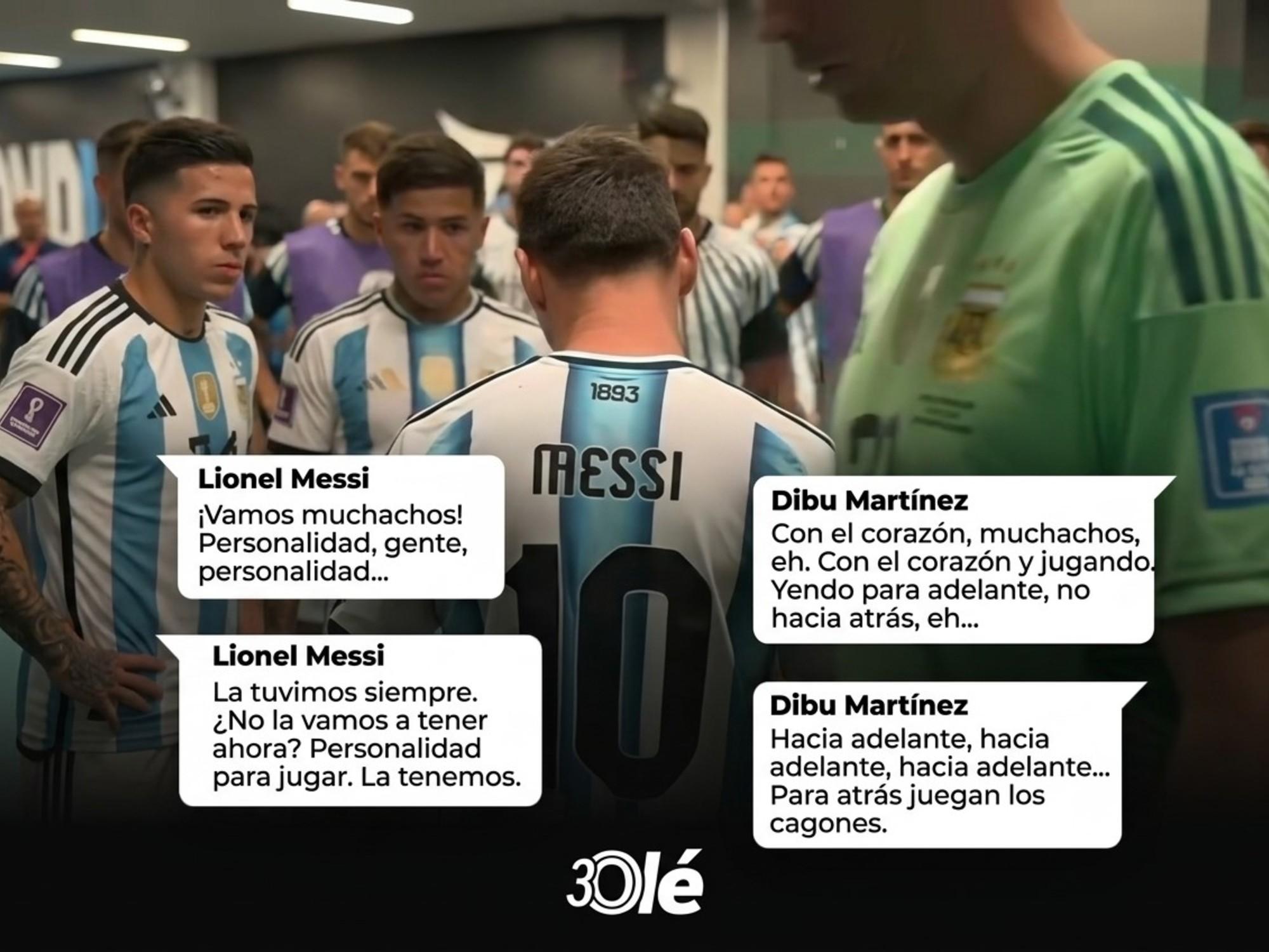 Messi y Dibu Martínez: la frase inédita en la final con España