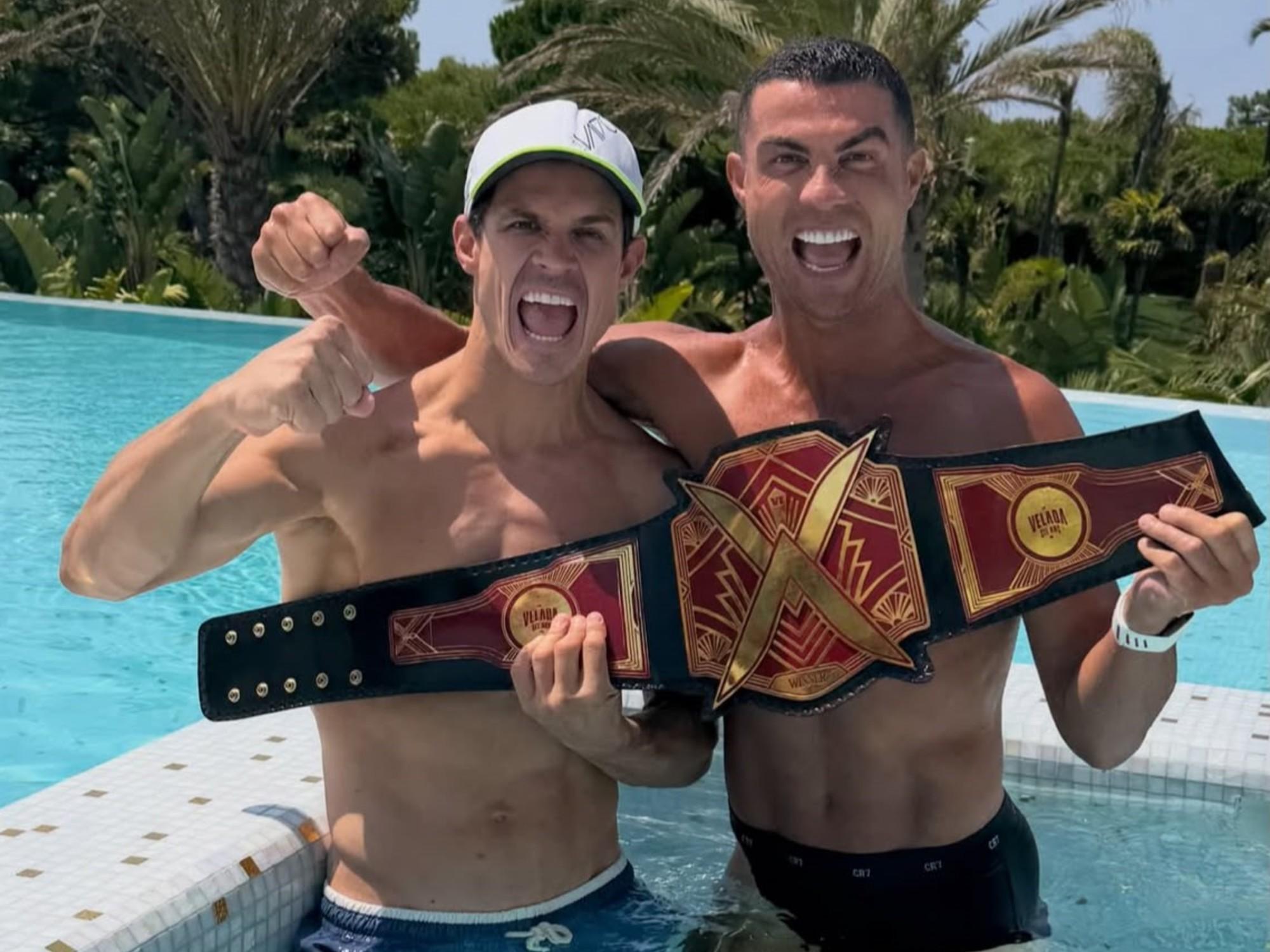 Edu Aguirre: la foto con Cristiano Ronaldo tras ganarle a Gastón Edul