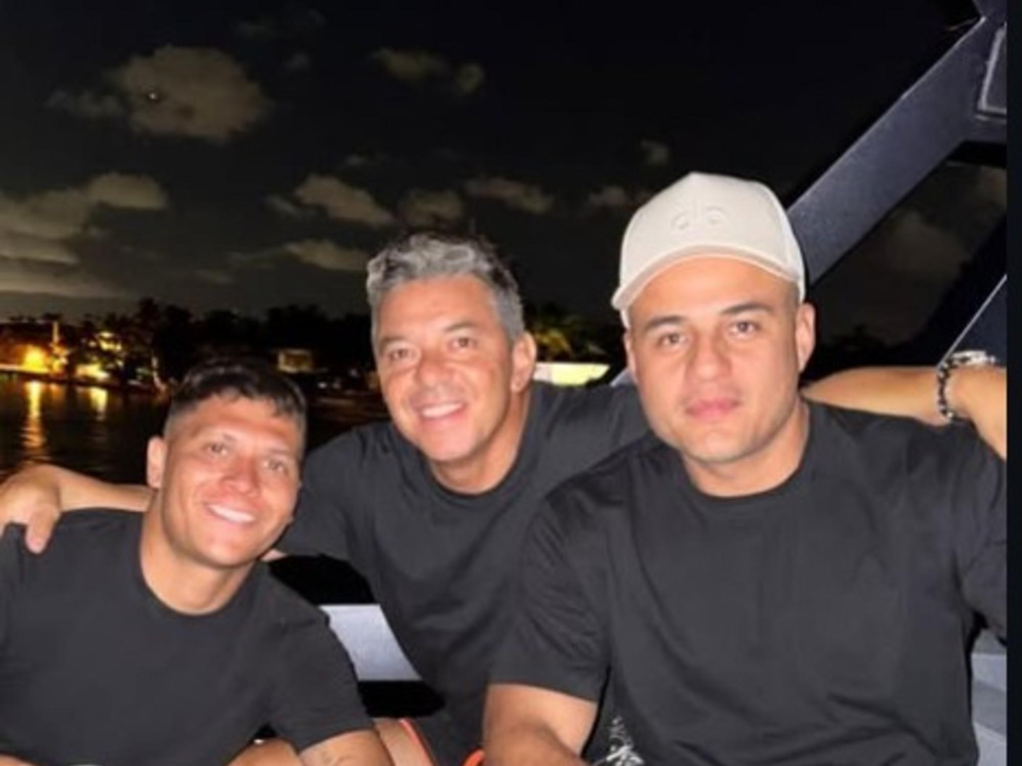 Juan Fernando Quintero y Marcelo Gallardo: el cruce en un barco tras la salida de River