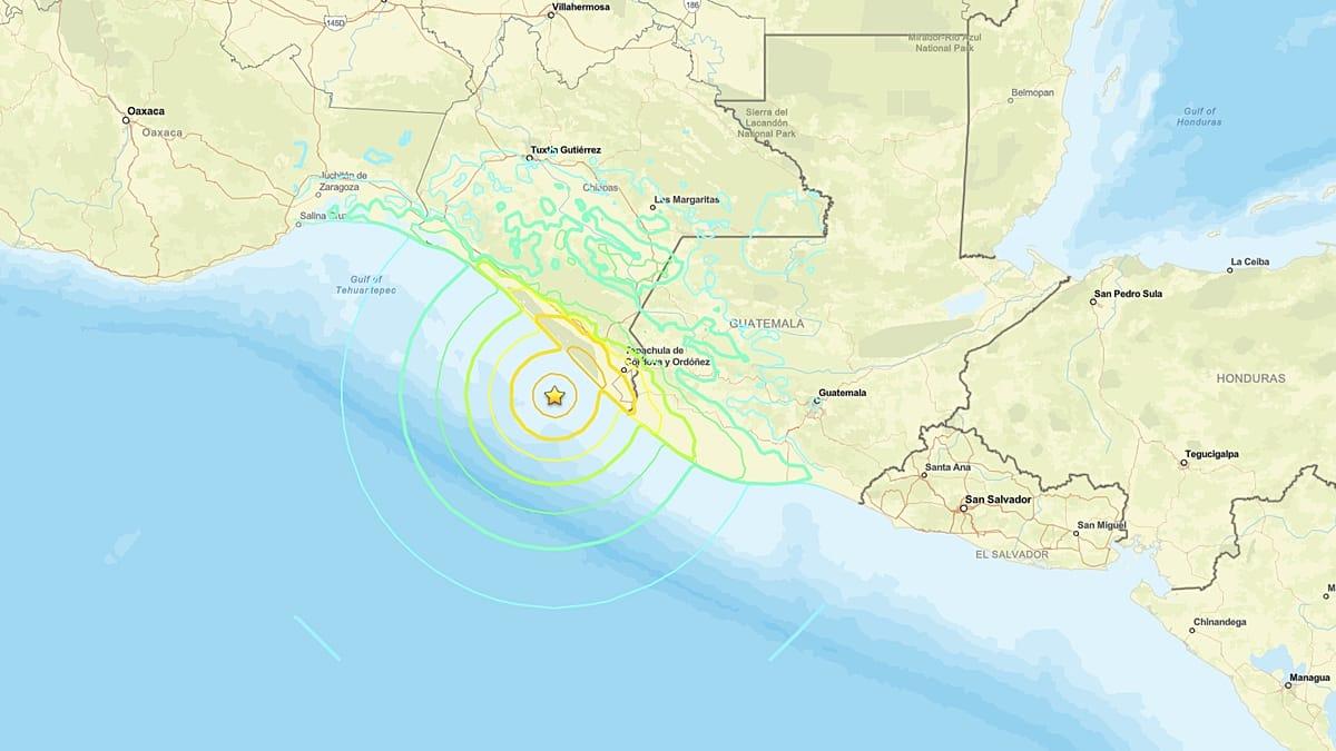 Fuerte terremoto de magnitud 7,3 sacudió las costas de México y Guatemala