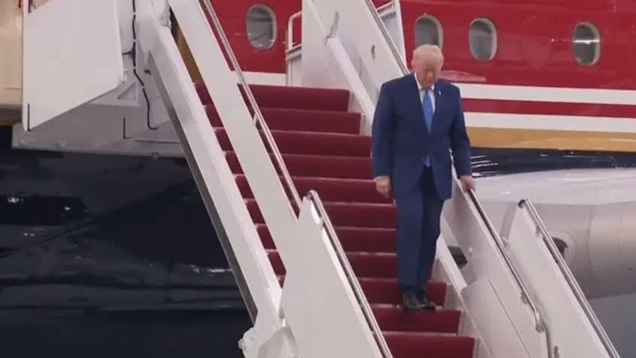 Donald Trump estrenó un Air Force One "provisional" donado por Qatar y estalló la polémica