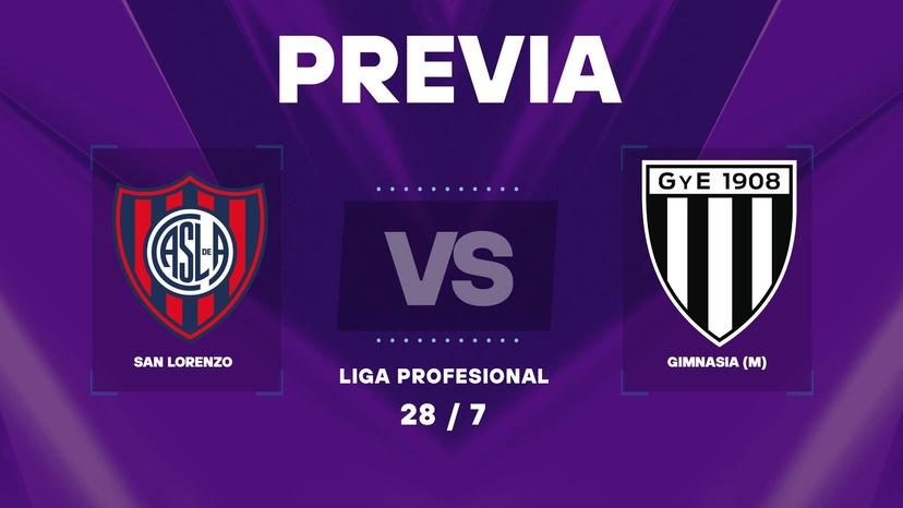 alineaciones de san lorenzo contra gimnasia y esgrima mendoza